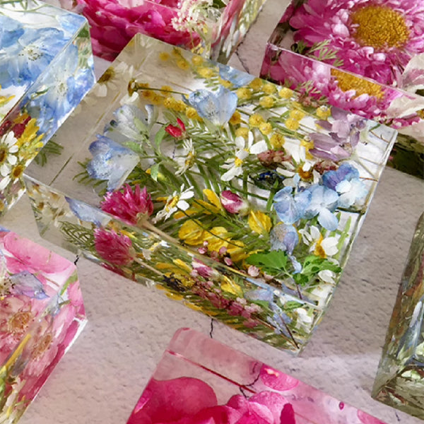 Epoxy Resin Crystal Dried Flower (Paperweight)