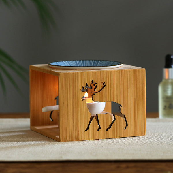 Bamboo Candle Lamp Aromatherapy Lamp