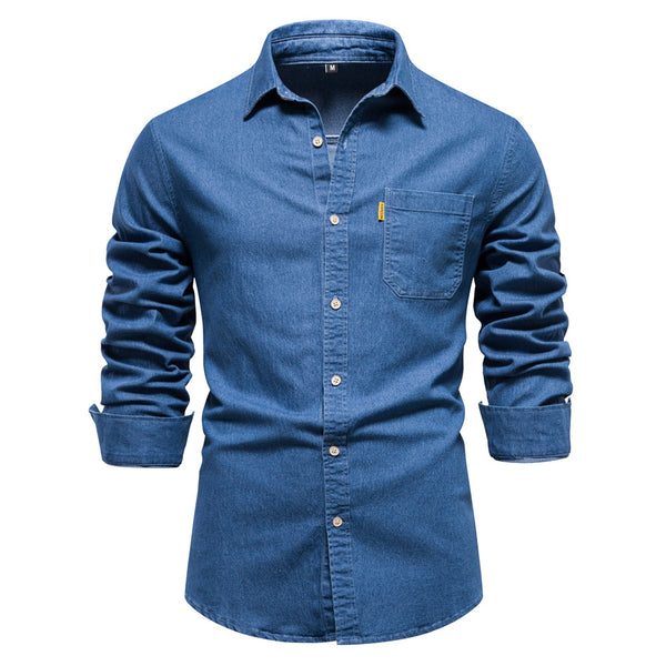 Men's Fashion Casual Denim Non-ironing Shirt