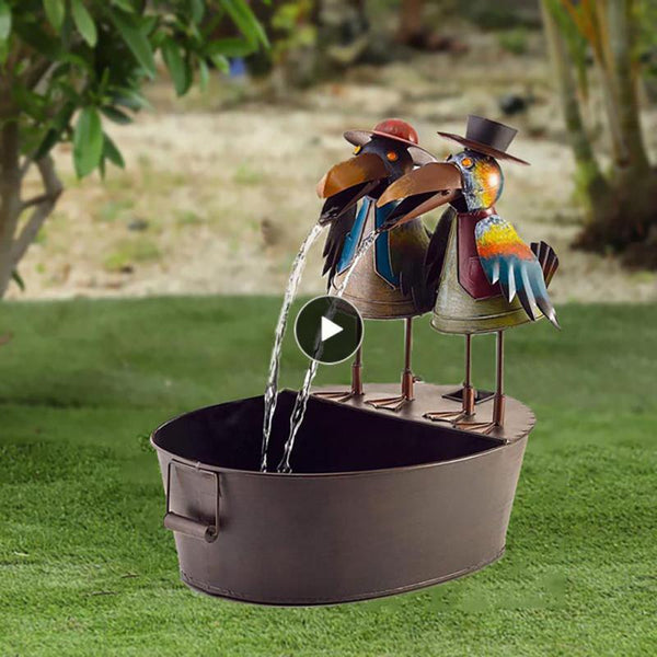 Resin Beaked Bird Water Statue Toucan Fountain