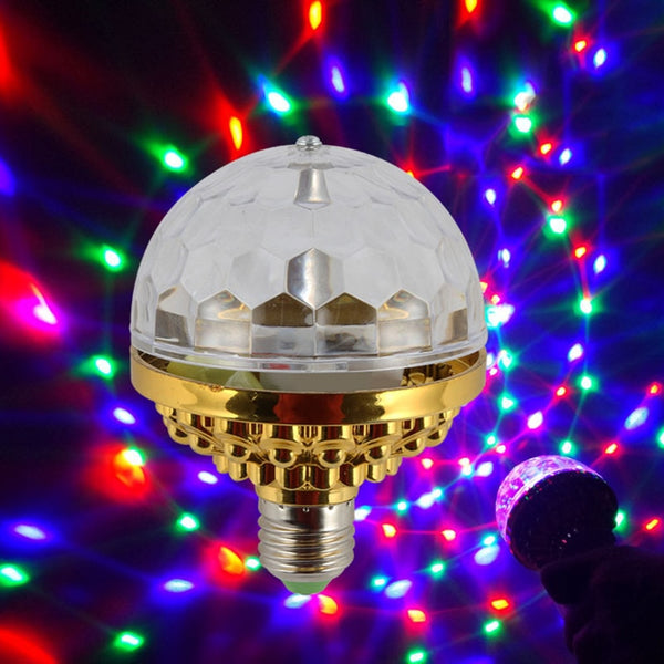 E27 RGB LED Auto Rotating Stage Light Bulb Rotating